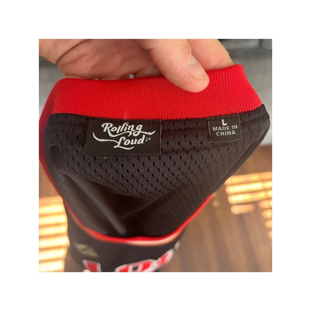 Rolling Loud Miami 2021 Authentic On Court Basketball Jersey Loud 21 Black Large